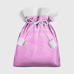 Мешок для подарков Волны светло-розовый, цвет: 3D-принт