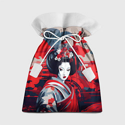 Мешок для подарков Geisha vector style, цвет: 3D-принт