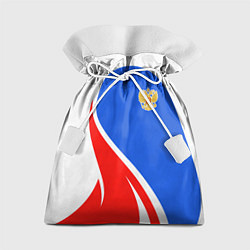Мешок для подарков Герб РФ - white sport, цвет: 3D-принт