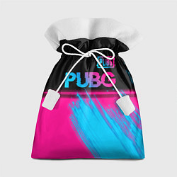 Мешок для подарков PUBG - neon gradient: символ сверху, цвет: 3D-принт