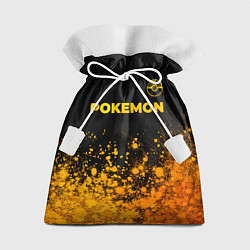 Мешок для подарков Pokemon - gold gradient: символ сверху, цвет: 3D-принт