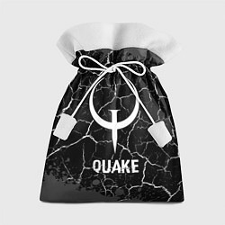 Мешок для подарков Quake glitch на темном фоне, цвет: 3D-принт