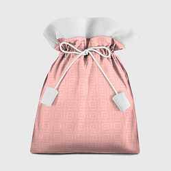 Мешок для подарков Бледно-розовый с квадратиками, цвет: 3D-принт