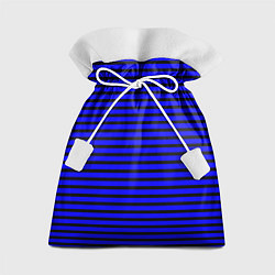 Мешок для подарков Ультрамариновый в чёрную полоску, цвет: 3D-принт