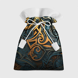 Мешок для подарков Абстрактный узор в викингском стиле, цвет: 3D-принт
