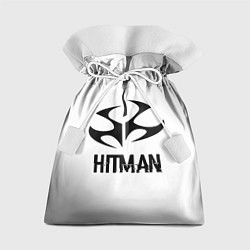 Мешок для подарков Hitman glitch на светлом фоне, цвет: 3D-принт