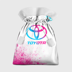 Мешок для подарков Toyota neon gradient style, цвет: 3D-принт