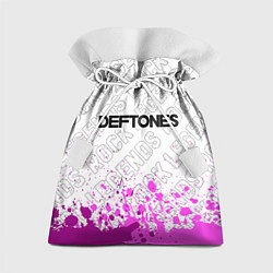 Мешок для подарков Deftones rock legends посередине, цвет: 3D-принт