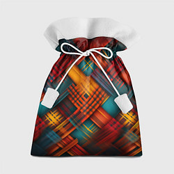 Мешок для подарков Разноцветная клетка в шотландском стиле, цвет: 3D-принт