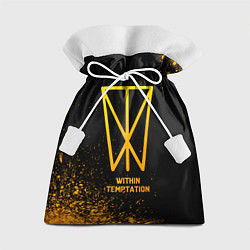 Мешок для подарков Within Temptation - gold gradient, цвет: 3D-принт