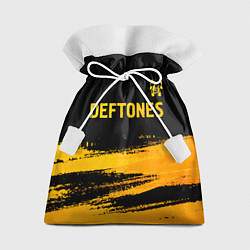 Мешок для подарков Deftones - gold gradient посередине, цвет: 3D-принт