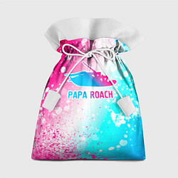 Мешок для подарков Papa Roach neon gradient style, цвет: 3D-принт