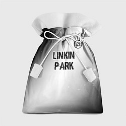 Мешок для подарков Linkin Park glitch на светлом фоне посередине, цвет: 3D-принт