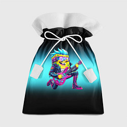 Мешок для подарков Sponge Bob - rock guitarist - ai art, цвет: 3D-принт