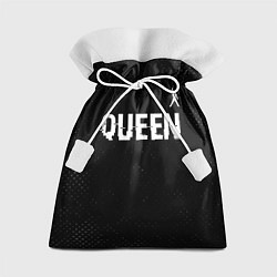 Мешок для подарков Queen glitch на темном фоне посередине, цвет: 3D-принт