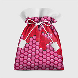 Мешок для подарков Красная энерго-броня из шестиугольников, цвет: 3D-принт