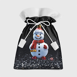 Мешок для подарков Милый снеговик на Рождество, цвет: 3D-принт