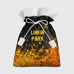 Мешок для подарков Linkin Park - gold gradient посередине, цвет: 3D-принт