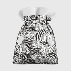 Мешок для подарков Зебры и тигры, цвет: 3D-принт