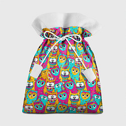 Мешок для подарков Разноцветные совы, цвет: 3D-принт