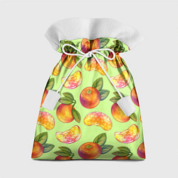 Мешок для подарков Мандарины с дольками, цвет: 3D-принт