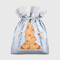 Мешок для подарков Гора капибара с мандаринами, цвет: 3D-принт