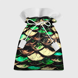 Мешок для подарков Чешуя зеленого дракона, цвет: 3D-принт