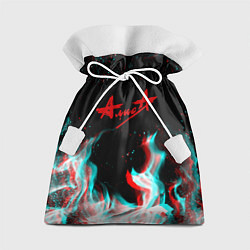 Мешок для подарков Алиса огонь глитч, цвет: 3D-принт