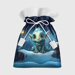 Мешок для подарков Синий маленький дракончик, цвет: 3D-принт