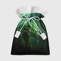 Мешок для подарков Яркий зеленый дракон, цвет: 3D-принт