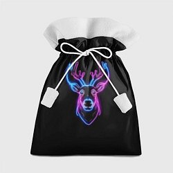 Мешок для подарков Фиолетовый неоновый олень, цвет: 3D-принт