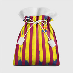 Мешок для подарков Полосатые цвета футбольного клуба Барселона, цвет: 3D-принт