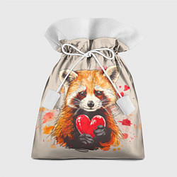 Мешок для подарков Влюбленный енот 14 февраля, цвет: 3D-принт