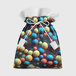Мешок для подарков Разноцветные шарики молекул, цвет: 3D-принт