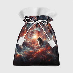 Мешок для подарков Кот в облаках космической туманности, цвет: 3D-принт