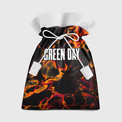 Мешок для подарков Green Day red lava, цвет: 3D-принт
