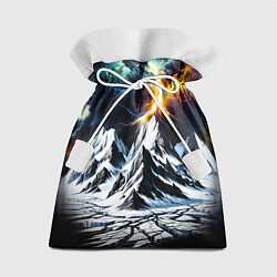 Мешок для подарков Молнии и горы, цвет: 3D-принт