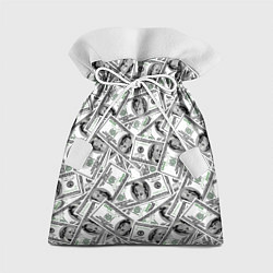 Мешок для подарков Доллары - денежные знаки, цвет: 3D-принт