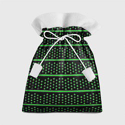Мешок для подарков Зелёные круги и полосы, цвет: 3D-принт