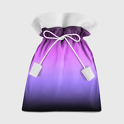 Мешок для подарков Градиент чёрно-сиреневый, цвет: 3D-принт