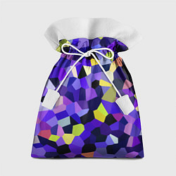Мешок для подарков Мозаика фиолетовая, цвет: 3D-принт