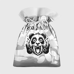 Мешок для подарков Sex Pistols рок панда на светлом фоне, цвет: 3D-принт