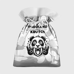 Мешок для подарков Thousand Foot Krutch рок панда на светлом фоне, цвет: 3D-принт