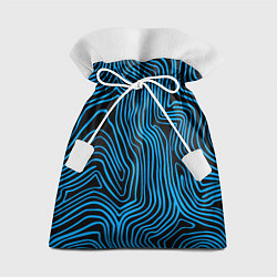 Мешок для подарков Синие линии узор, цвет: 3D-принт