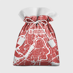 Мешок для подарков Красная карта Москвы, цвет: 3D-принт