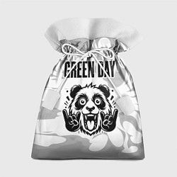Мешок для подарков Green Day рок панда на светлом фоне, цвет: 3D-принт