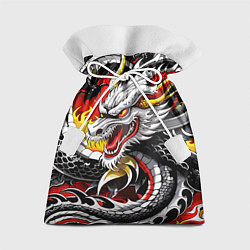 Мешок для подарков Огнедышащий дракон в японском стиле, цвет: 3D-принт