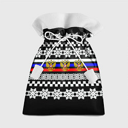 Мешок для подарков Rusiia winter pattern, цвет: 3D-принт