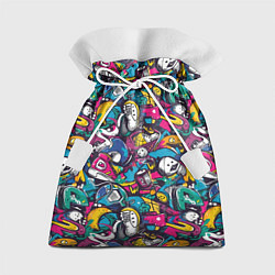 Мешок для подарков Граффити спортивные принадлежности, цвет: 3D-принт