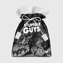 Мешок для подарков Stumble Guys black graphite, цвет: 3D-принт